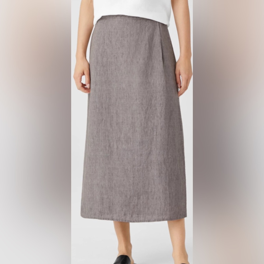 NWT Eileen Fisher linen wrap skirt